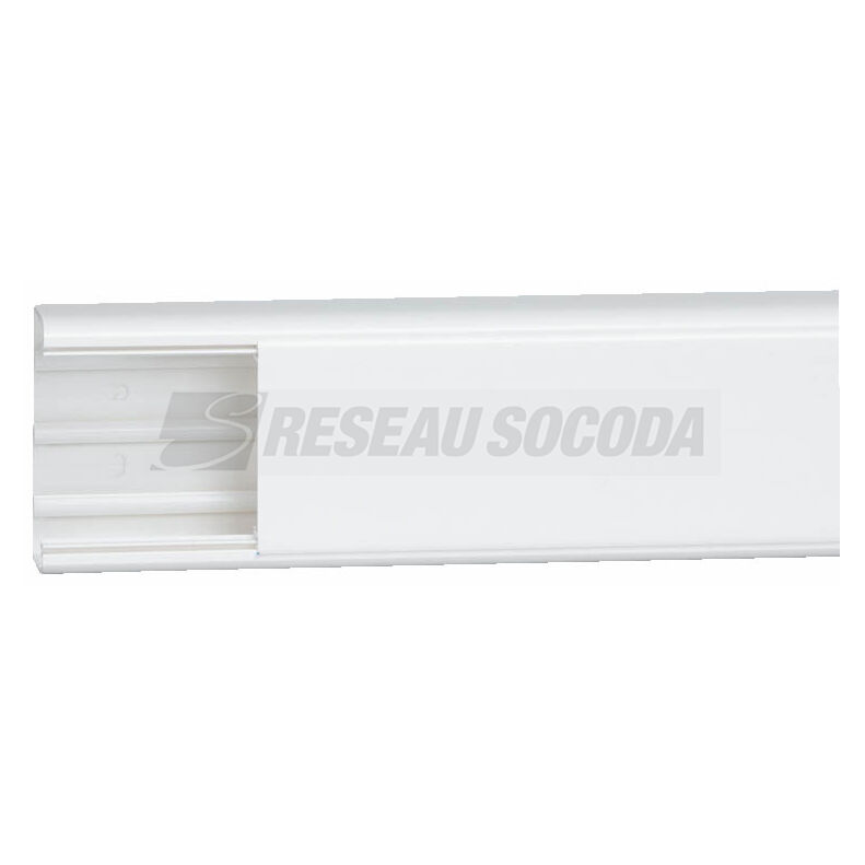 Jeu d'accessoires pour goulotte passe-câbles D-Line demi-rond 30x15 mm  blanc