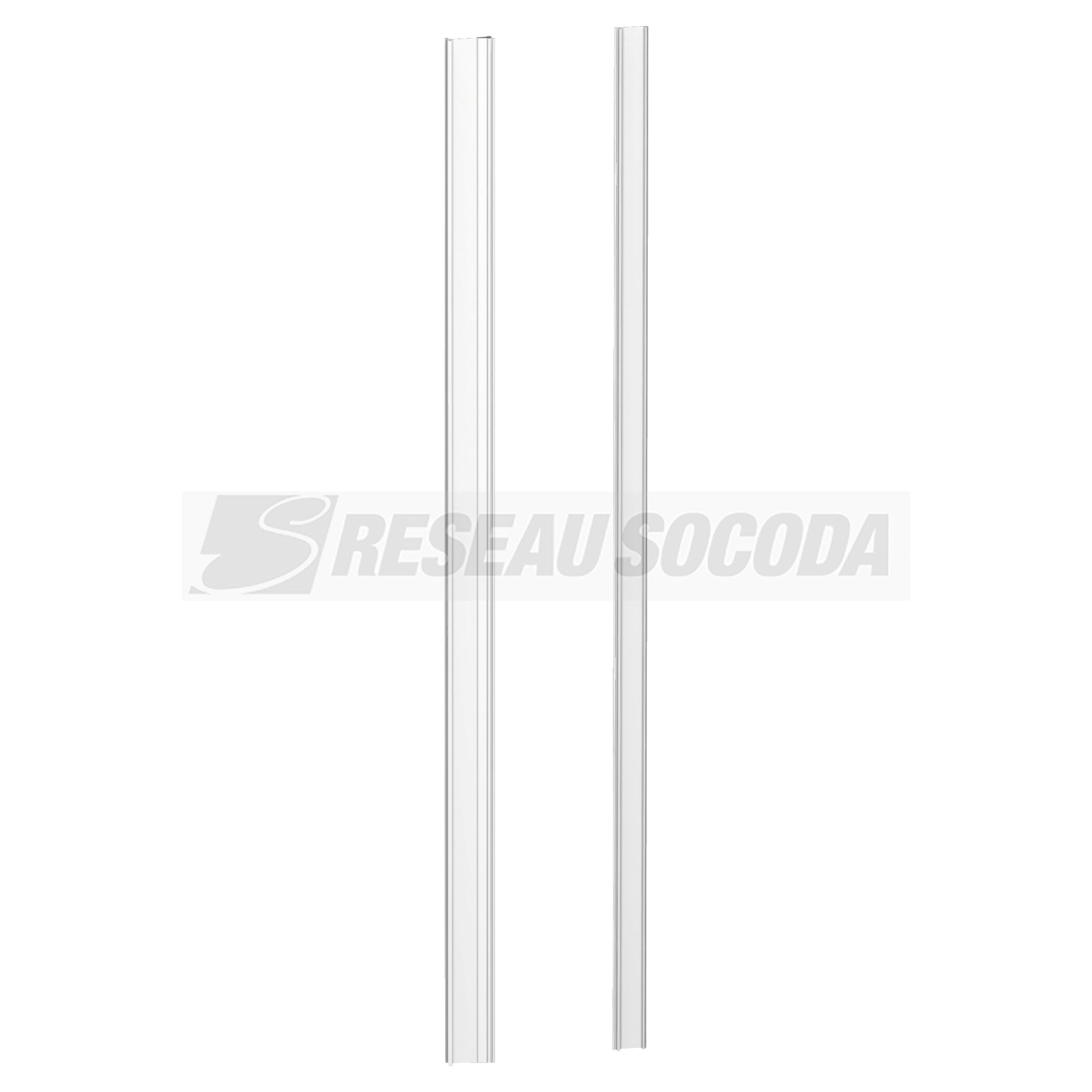 Jeu d'accessoires pour goulotte passe-câbles D-Line demi-rond 30x15 mm  blanc