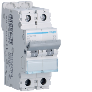  Disjoncteur 2P 6/10kA D-1A 2M 