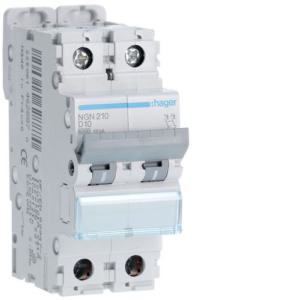  Disjoncteur 2P 6/10kA D-10A 2M 