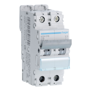  Disjoncteur 2P 6/10kA D-16A 2M 