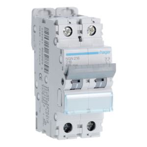  Disjoncteur 2P 6/10kA D-16A 2M 