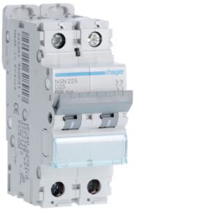  Disjoncteur 2P 6/10kA D-25A 2M 