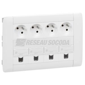  NOUR ENC DBL 4PC+4 RJ45 C6 FTP 