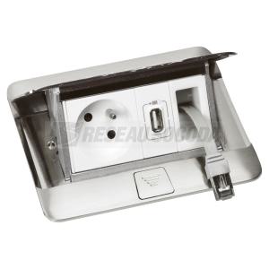  KIT RJ45 RETRACTABLE C6 FTP BL 