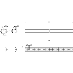  RAIL.DIN SYM.15X35 2000 